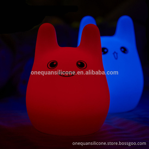 Children favor gift night light led rabbit shape animal toys led light sensor touch light up creative gift room decoration
